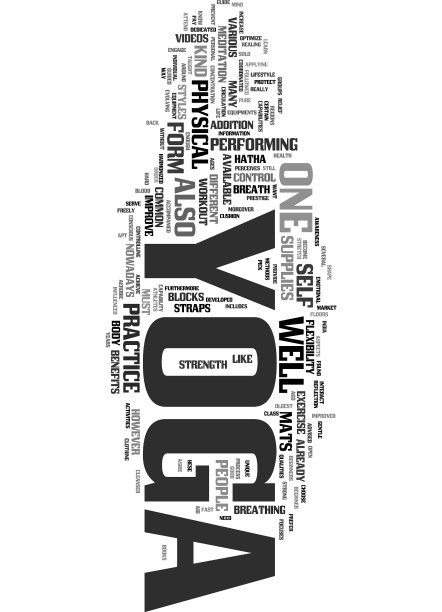 瑜伽提供文字云概念图片下载