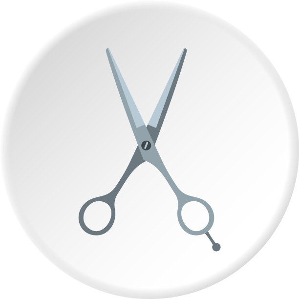 理发剪图标圈图片下载