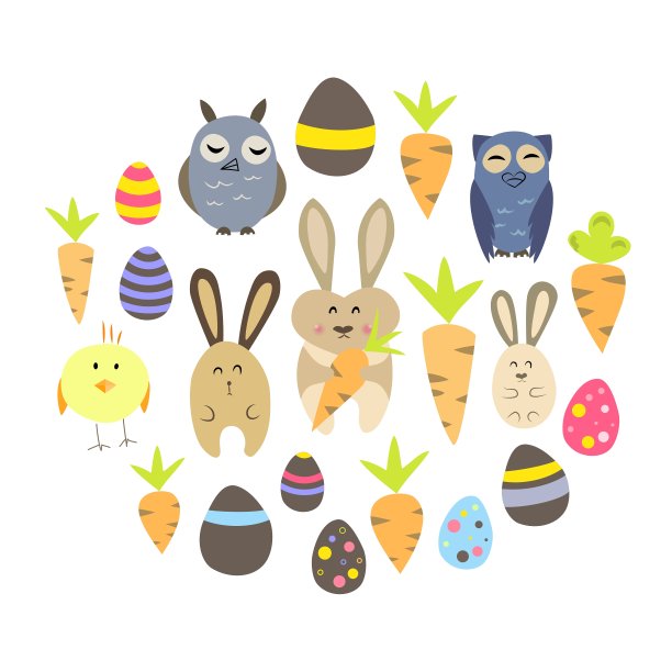 复活节定在白色图片下载