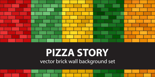 砖纹套披萨故事无缝砖图片下载