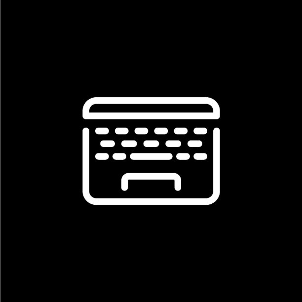 笔记本电脑图标商业概念平面设计图片下载