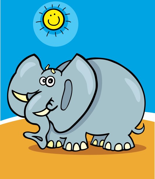 非洲象卡通图片下载