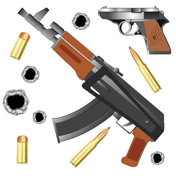 自动机和枪图片下载