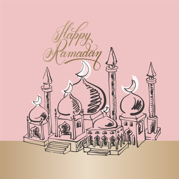 斋月现代贺卡设计图片下载