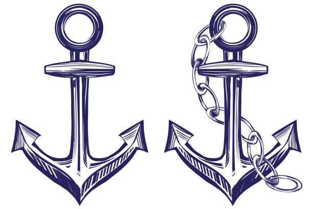 锚模板集符号手绘图片下载