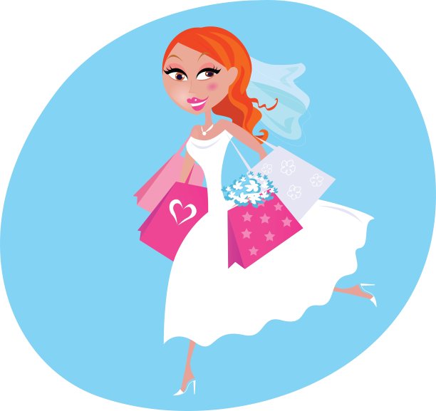 购物的新娘图片下载