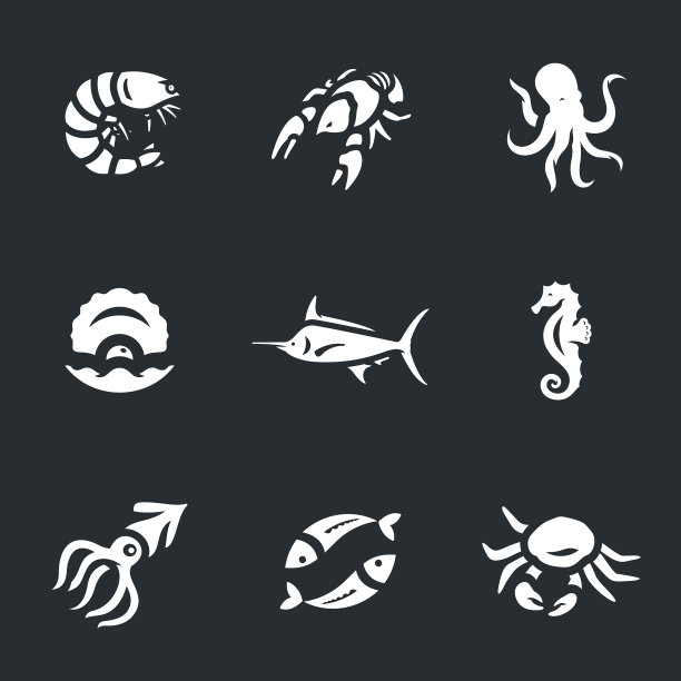 海洋生物图标合集图片下载