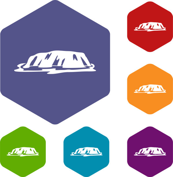 悬崖图标设置六边形图片下载