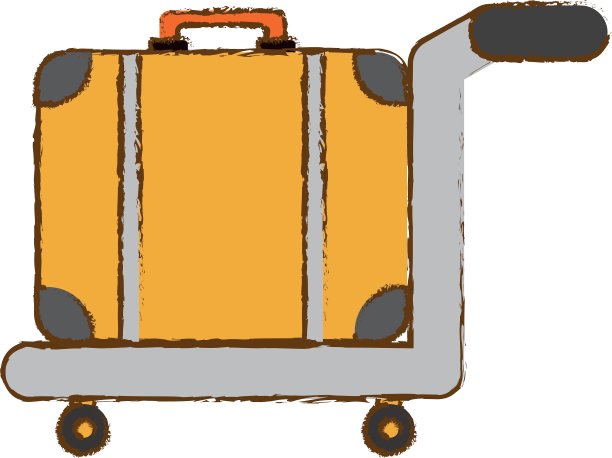 手提行李推车图片下载