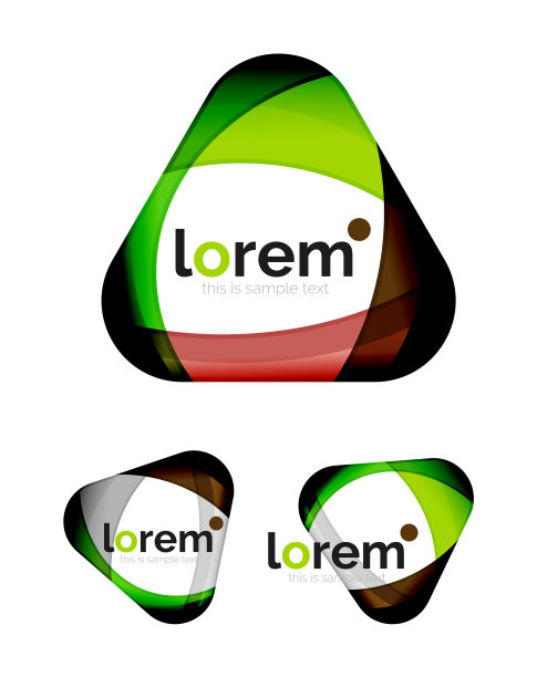 集合几何形状的标志设计图片下载