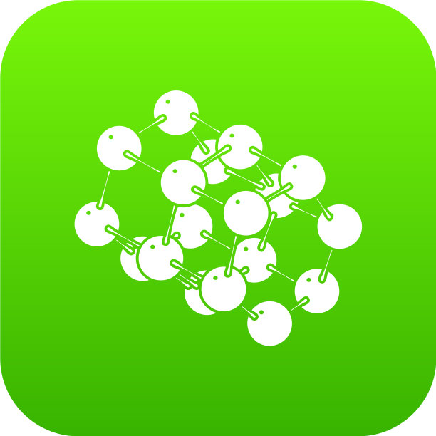 三分子绿色图标图片下载