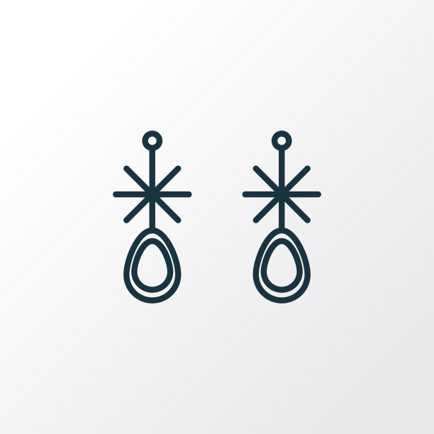 耳环图标线标志优质隔离图片下载