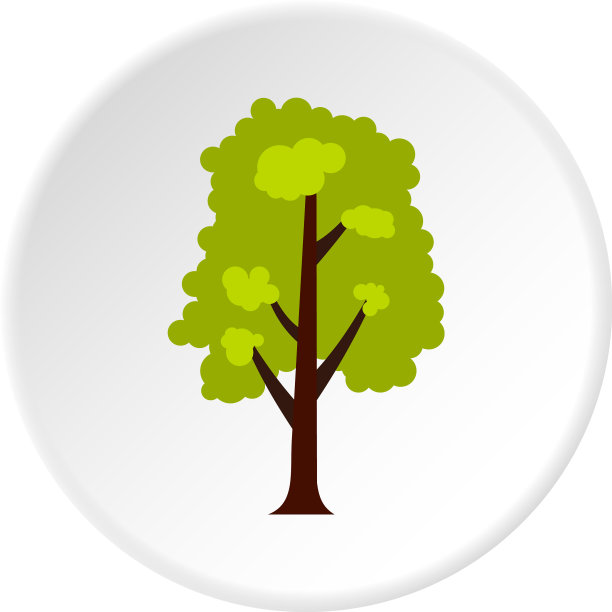 大绿树图标圈图片下载