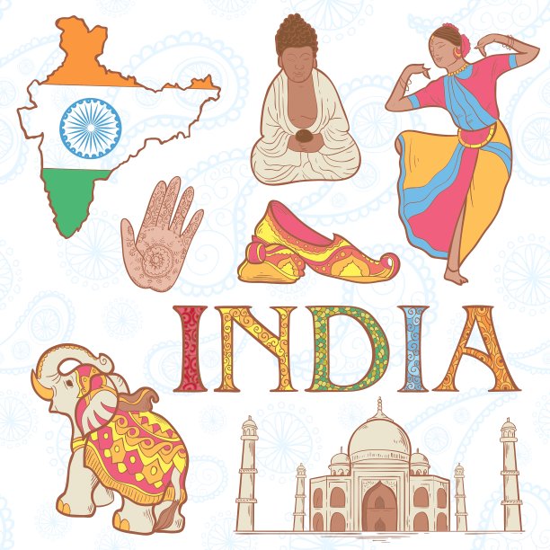 印度彩色的象征图片下载