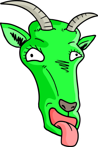 绿色面具山羊图片下载