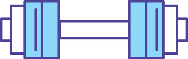 哑铃器械在健身房做锻炼图片下载