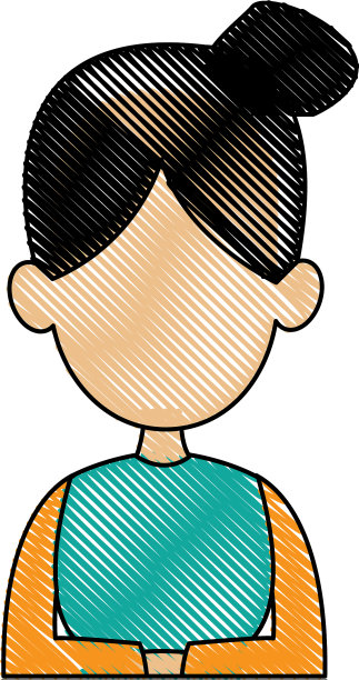 肖像画女子画女青年图片下载