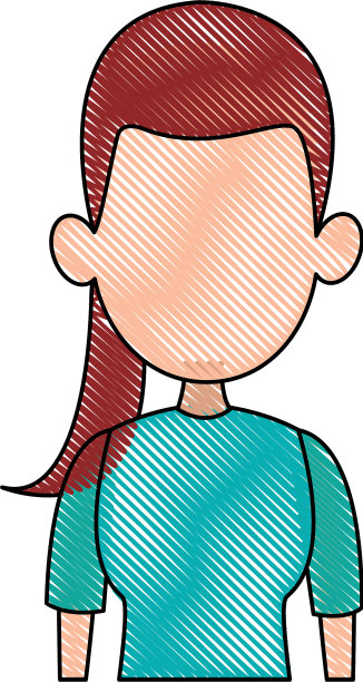 肖像画女子画女青年图片下载