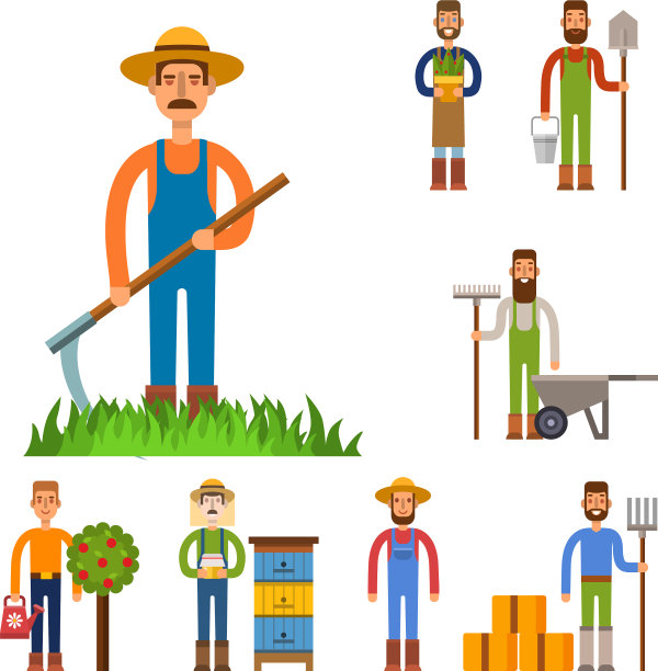 农民性格man农业人职业图片下载