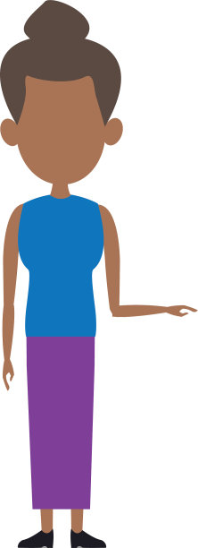 人物女性女性站卡通姿态图片下载