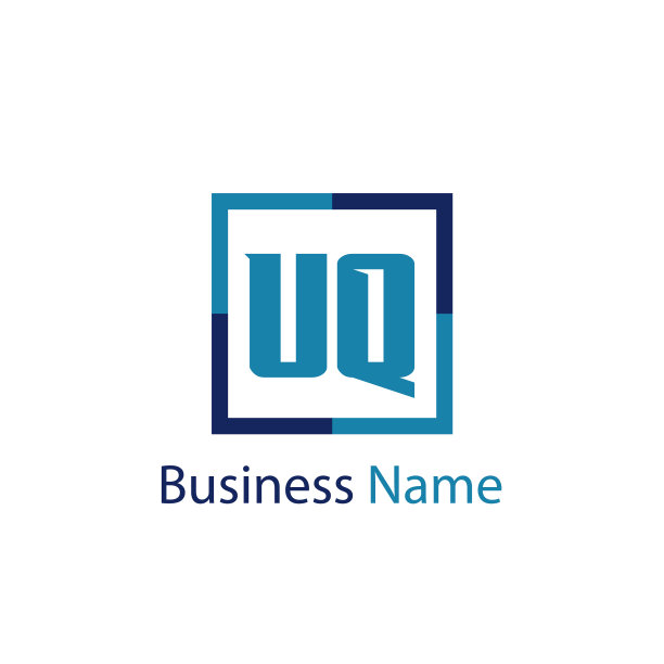首字母uq标志模板设计图片下载