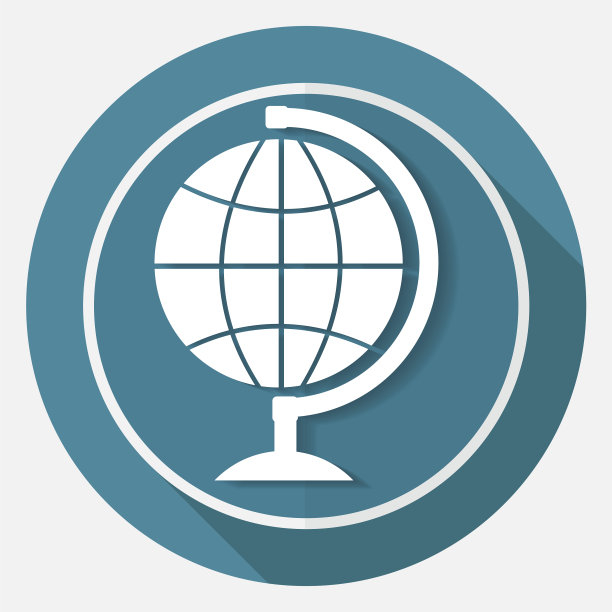 图标用手在白色圆圈上画了一个长图片下载