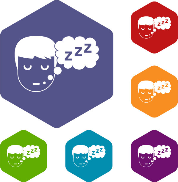 男孩头部带有语音气泡图标设置为六边形图片下载