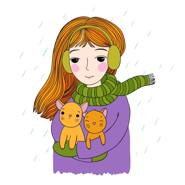 那个年轻漂亮的女孩有两个可爱的小图片下载