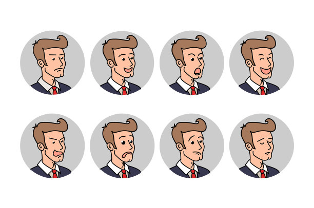 有着不同情感的商人一个留着胡子的男人图片下载