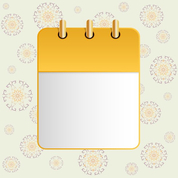 空白页上的日历背景图片下载
