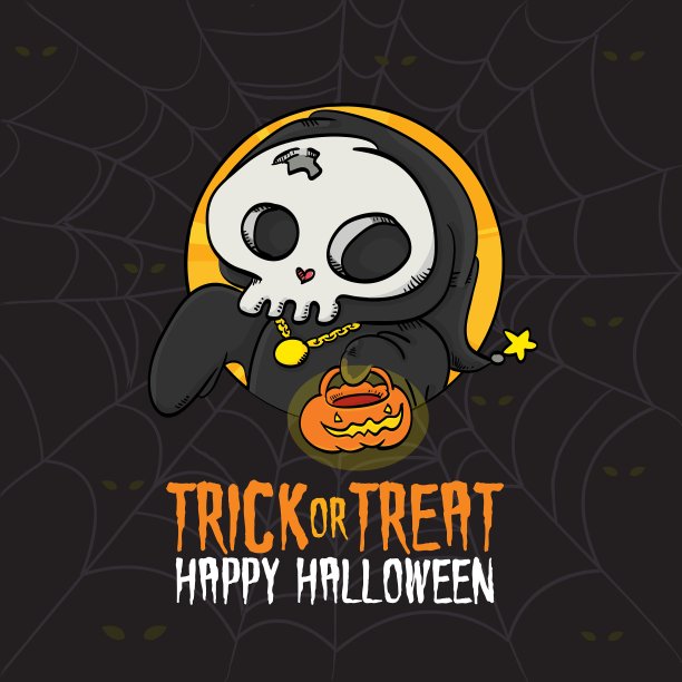 万圣节不给糖就捣蛋的死亡服装图片下载