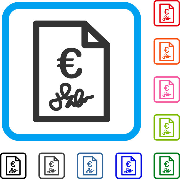 欧元发票框图标图片下载