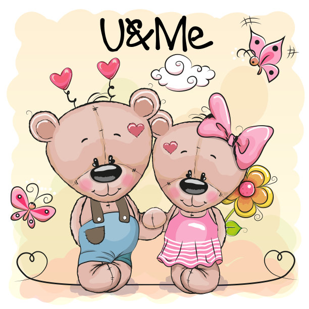 两个可爱的熊图片下载