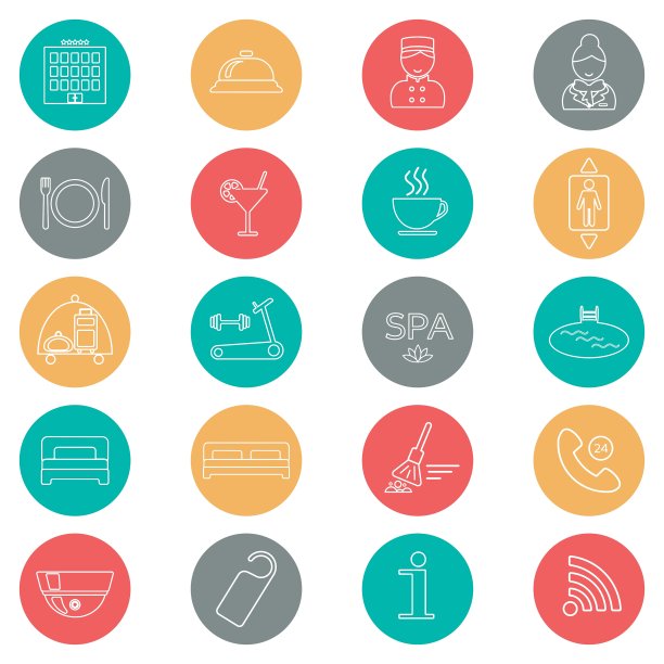 酒店服务的图标细线图标酒店字形图片下载