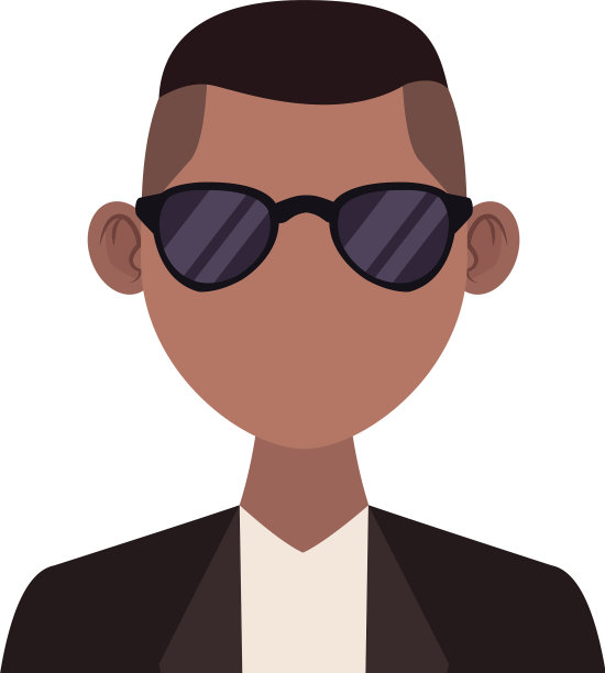 穿着优雅，戴着墨镜的年轻人图片下载