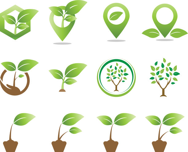 植物Logo图标模板合集图片下载