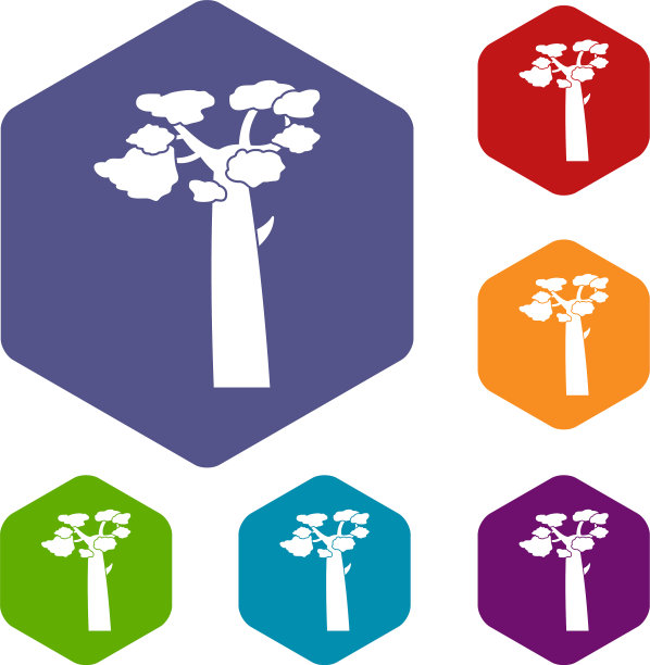 猴面包树图标设置为六边形图片下载