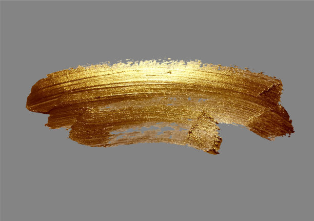 手绘金笔触图片下载