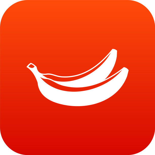 香蕉图标数字红图片下载