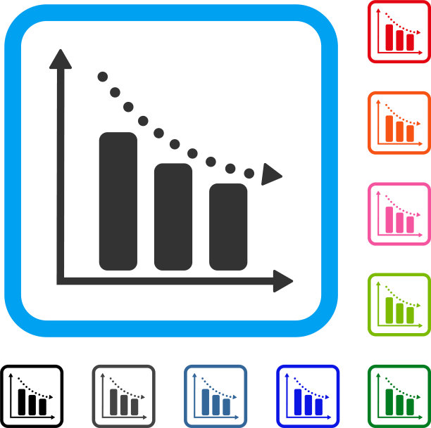 消极趋势框架图标图片下载