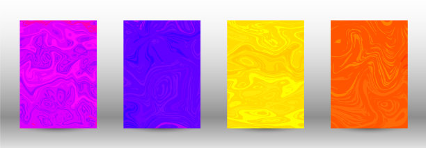 一套现代封面抽象大理石图案图片下载