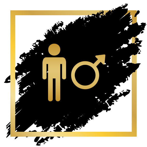 男性标志黄金图标在图片下载