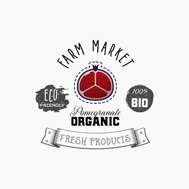 石榴生物贴纸和环保产品图片下载