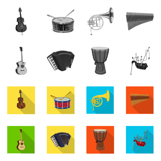 音乐和音乐调音符号的设计图片下载