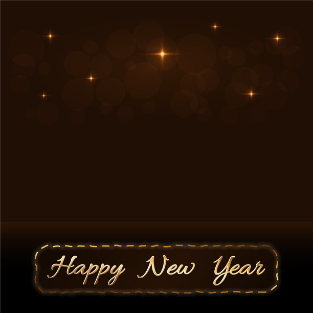 新年快乐的背景与魔法金雨图片下载