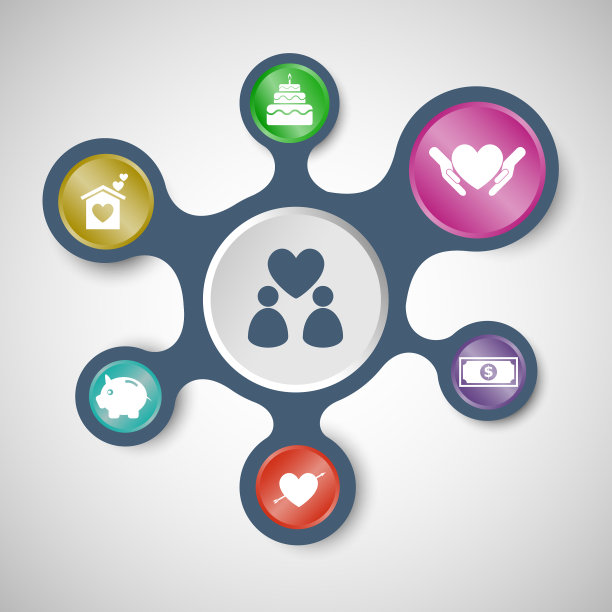 与家庭信息图模板相连图片下载