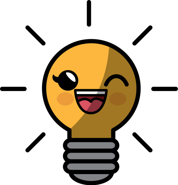 卡哇伊灯泡图标图片下载