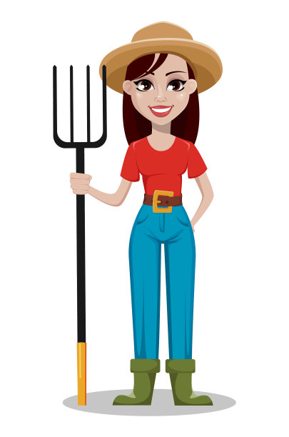 女农民卡通人物图片下载