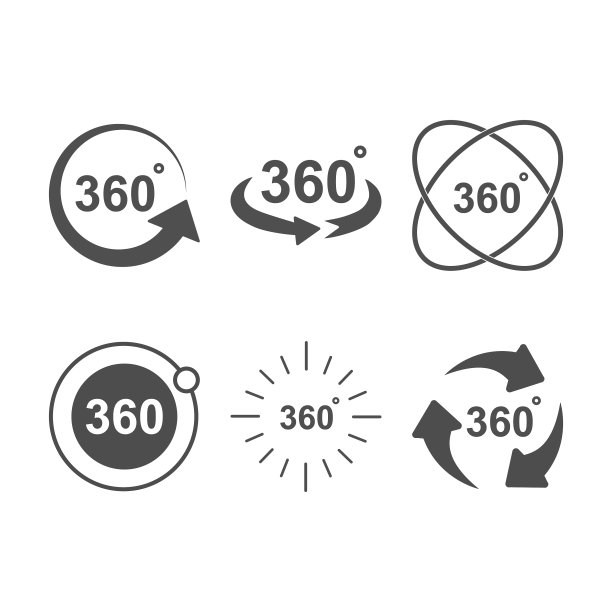 360度角标牌图标集设计图片下载