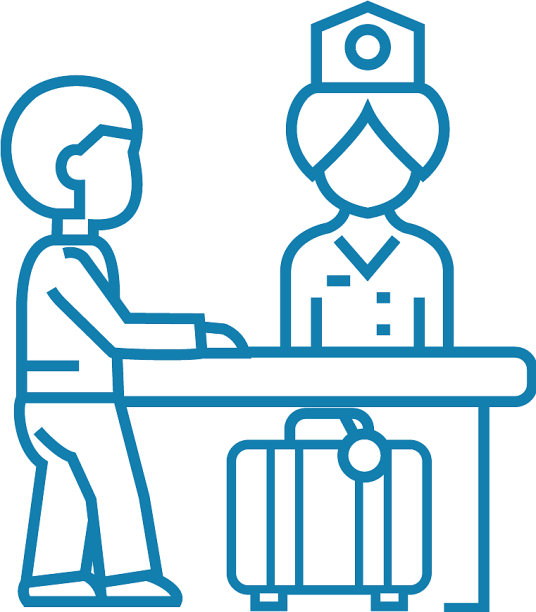 海关管制线性图标海关概念图片下载